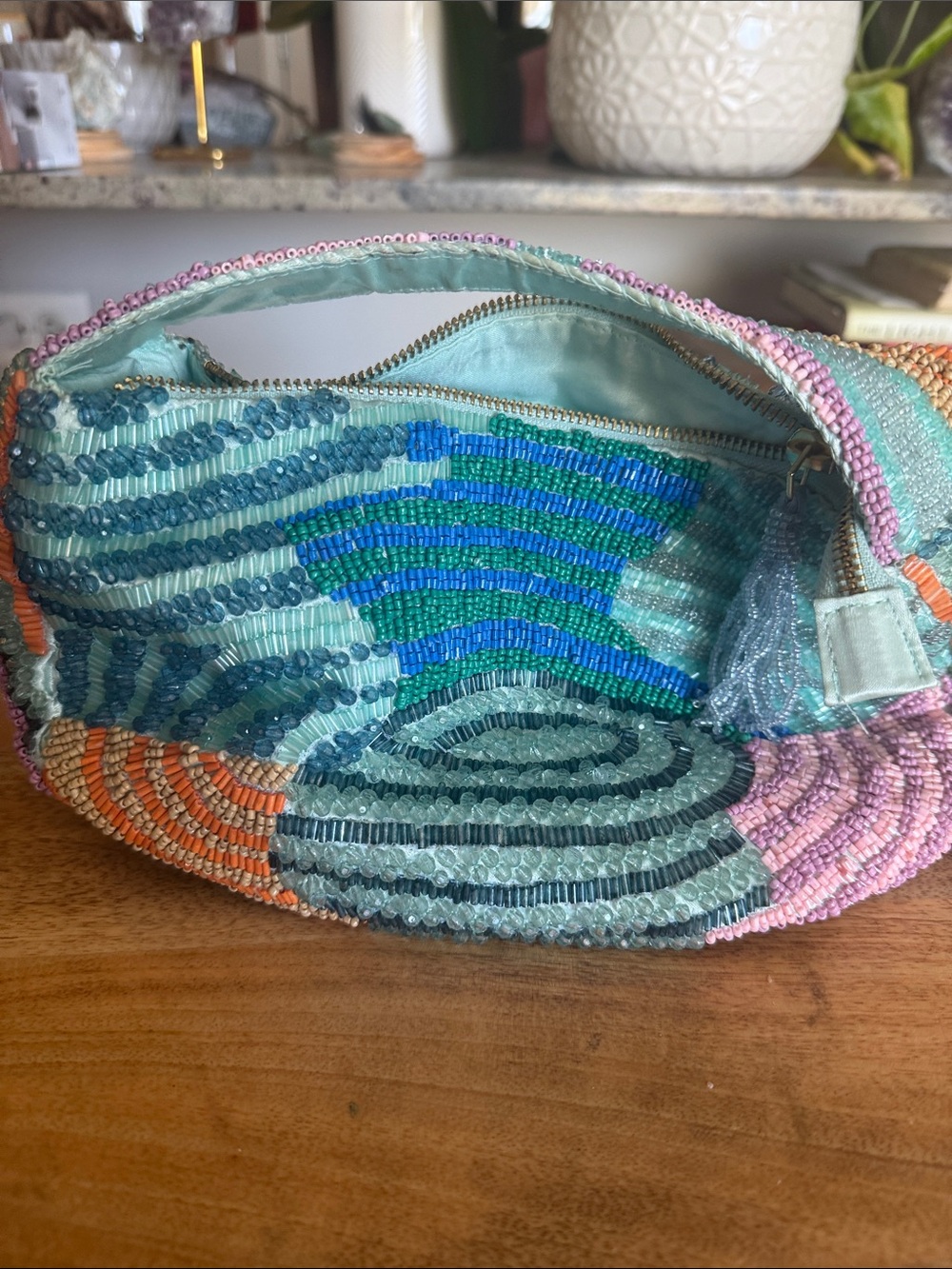 Beaded Multicolor Hobo Bag - Women - Picture 4 of 6